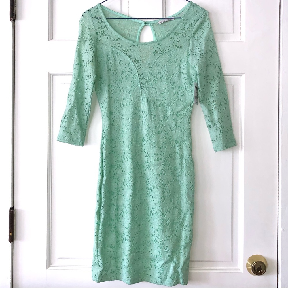 Medium teal *never worn* lace dress!